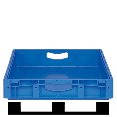 Frontansicht Großbehälter XL mit Kufen, Höhe 120 mm Frontansicht Großbehälter XL mit Kufen, Höhe 120 mm