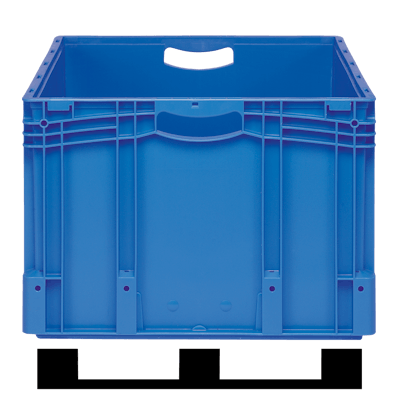 Frontansicht Großbehälter XL mit Kufen, Höhe 420 mm Frontansicht Großbehälter XL mit Kufen, Höhe 420 mm