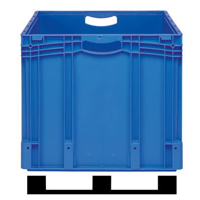 Frontansicht Großbehälter XL mit Kufen, Höhe 520 mm Frontansicht Großbehälter XL mit Kufen, Höhe 520 mm