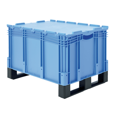 Großbehälter XL mit Kufen und Klappdeckel Großbehälter XL mit Kufen und Klappdeckel