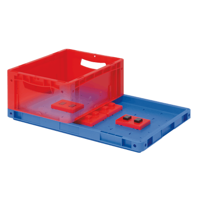 Systemtablar XLT mit einem halb so großen Behälter beladen 02 Systemtablar XLT mit einem halb so großen Behälter beladen 02