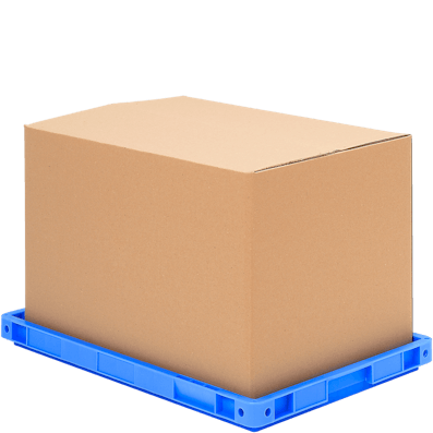 Systemtablar XLT64 beladen mit einem Karton Systemtablar XLT64 beladen mit einem Karton