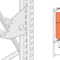 Detailansicht der Hakenkonsole des Einfahrregals für Paletten mit Überstand, Zeichnung 02