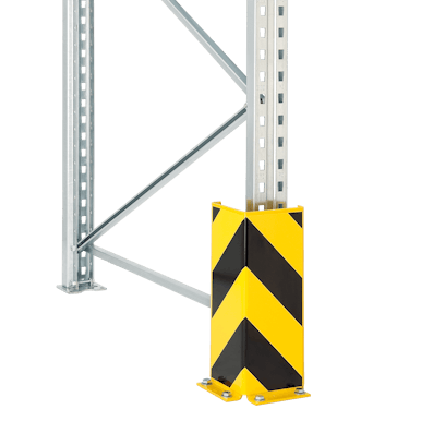 Detailansicht Anfahrschutz L-Form für Palettenregal-System PRO Detailansicht Anfahrschutz L-Form für Palettenregal-System PRO