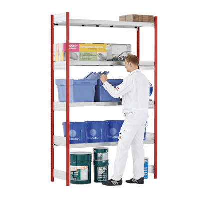 Fachbodenregal als Großfachregal Fachbodenregal als Großfachregal