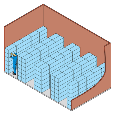 Eingeschossiges Fachbodenregal, Zeichnung 02 Eingeschossiges Fachbodenregal, Zeichnung 02