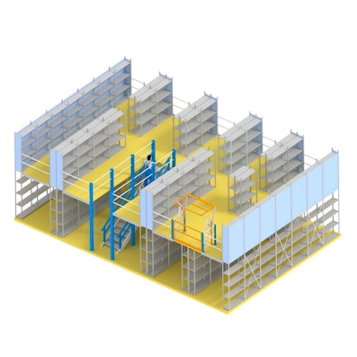 Mehrgeschossanlage mit 2 Ebenen und Treppe vor Doppelzeile, Zeichnung 05 Mehrgeschossanlage mit 2 Ebenen und Treppe vor Doppelzeile, Zeichnung 05